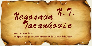 Negosava Taranković vizit kartica